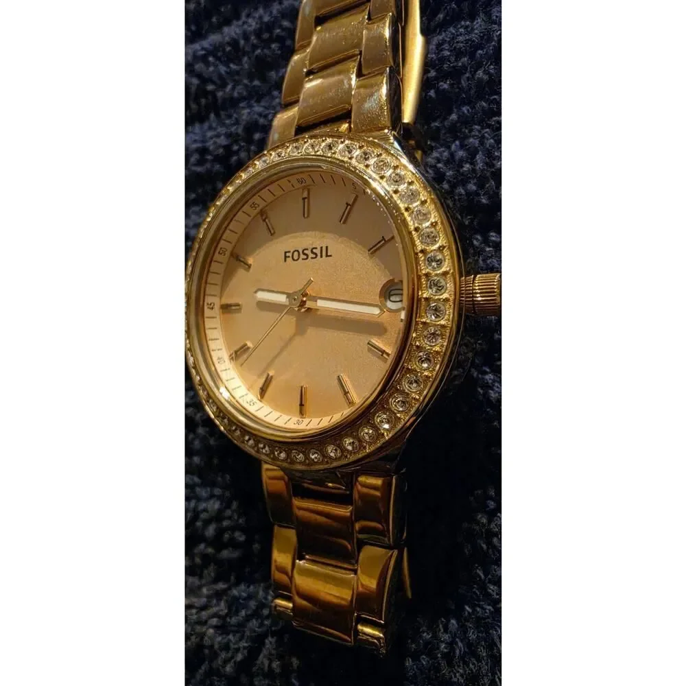 Fossil Blane Three-Hand Rose Gold-Tone Ladies Watch (Reference: ES4337SET).